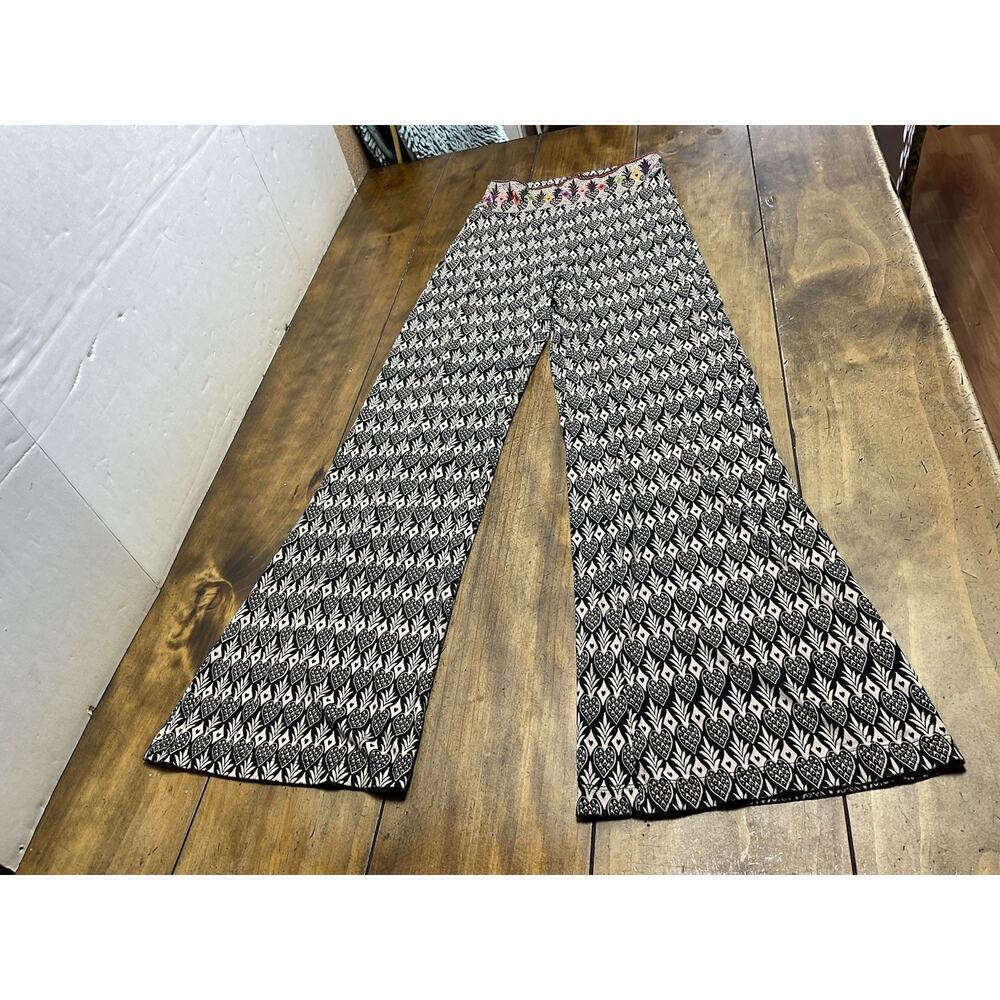 Farm Rio Wide Leg Pants Geometric Pineapple Boho PP